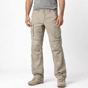 Men’s Columbia convertible hiking pants nylon khaki removable legs SZ 34”x30”